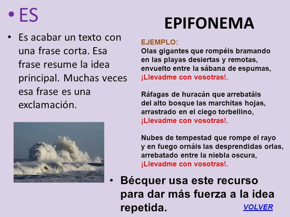 ES Es acabar un texto con una frase corta. Esa frase resume la idea principal. Muchas veces esa frase es una exclamación.