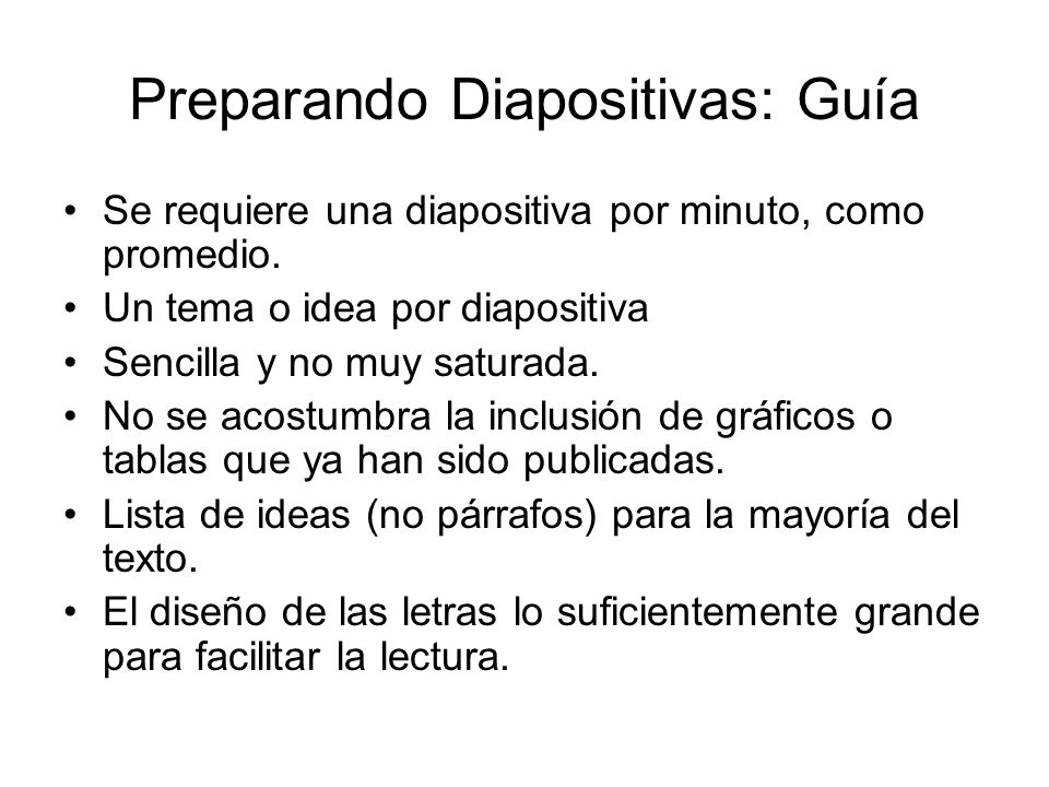 Preparando Diapositivas: Guía