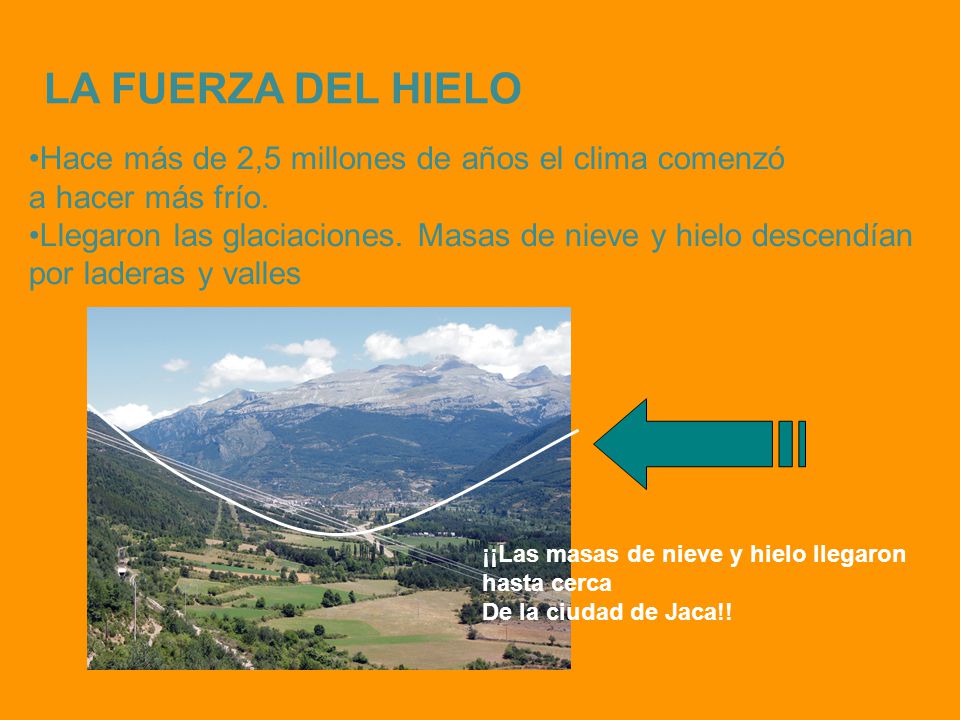 LA FUERZA DEL HIELO Hace más de 2,5 millones de años el clima comenzó