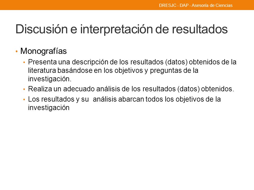 Discusión e interpretación de resultados