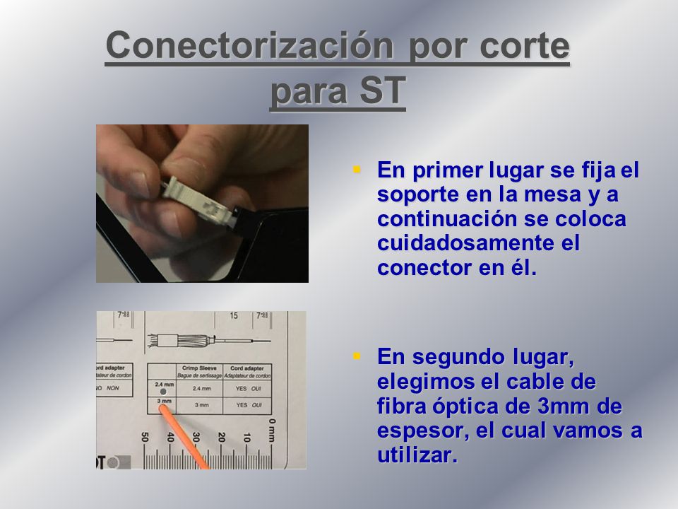 Conectorización por corte para ST
