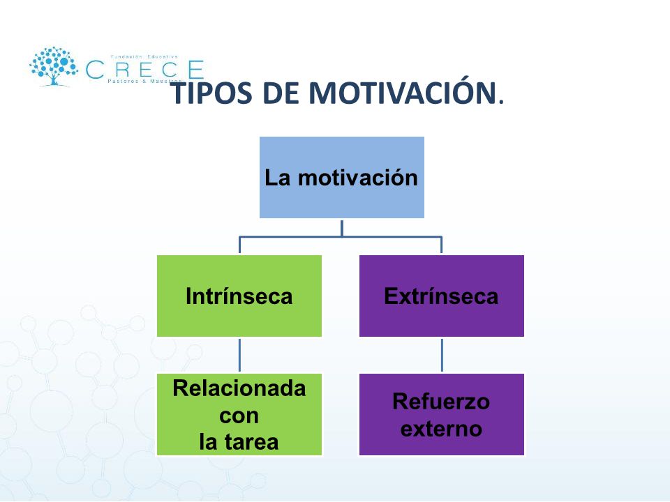 TIPOS DE MOTIVACIÓN. La motivación Intrínseca Relacionada con la tarea