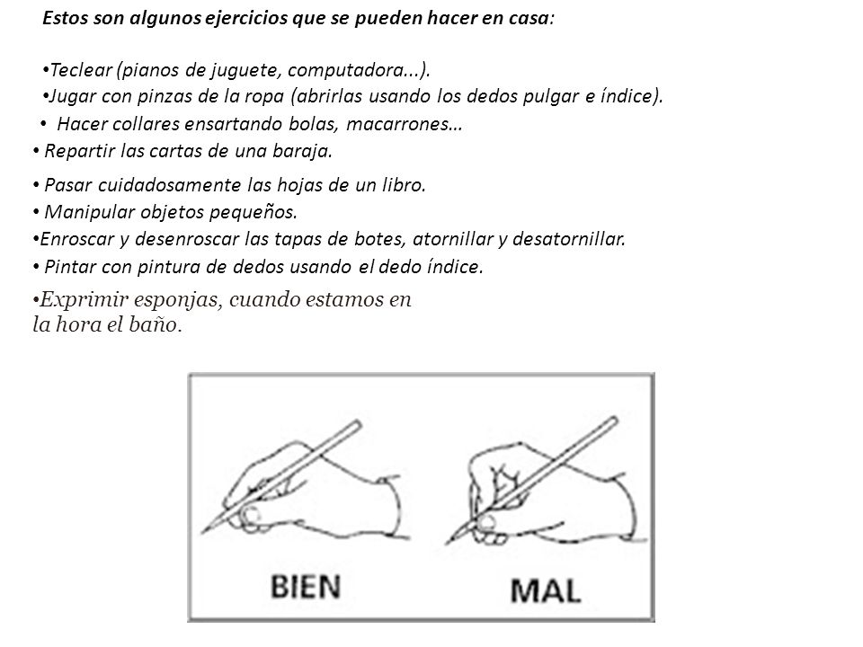 Estos son algunos ejercicios que se pueden hacer en casa: