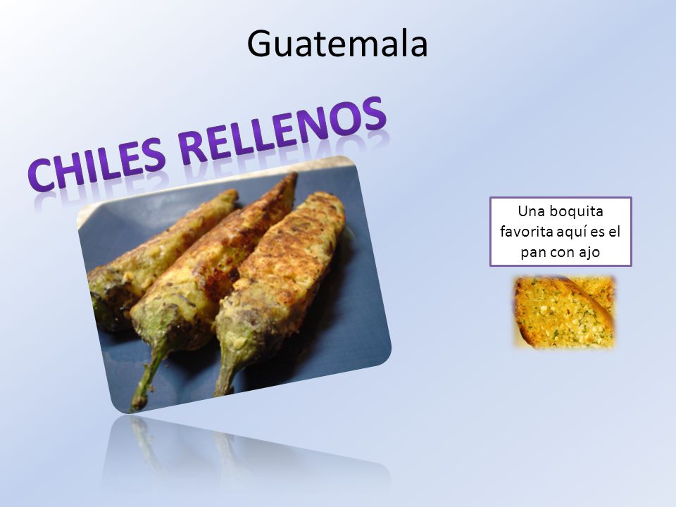 Una boquita favorita aquí es el pan con ajo