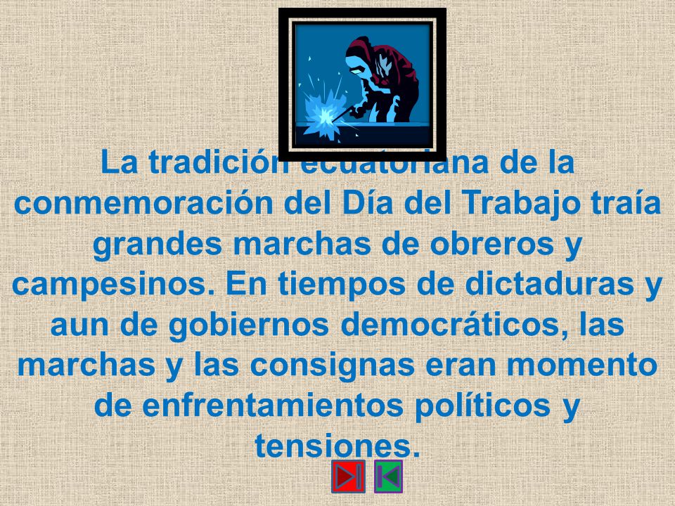 La tradición ecuatoriana de la conmemoración del Día del Trabajo traía grandes marchas de obreros y campesinos.