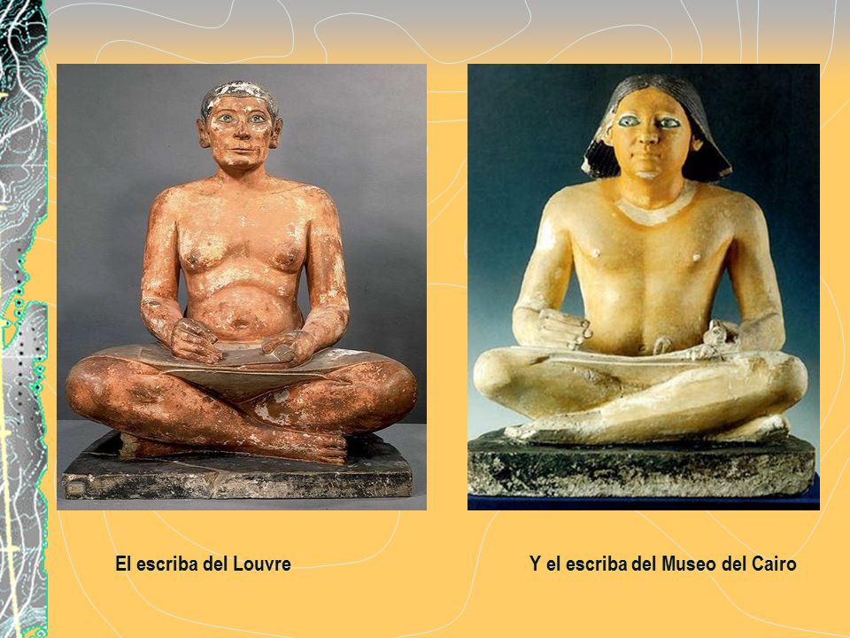 El escriba del Louvre Y el escriba del Museo del Cairo