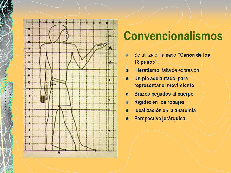 Convencionalismos Se utiliza el llamado Canon de los 18 puños .