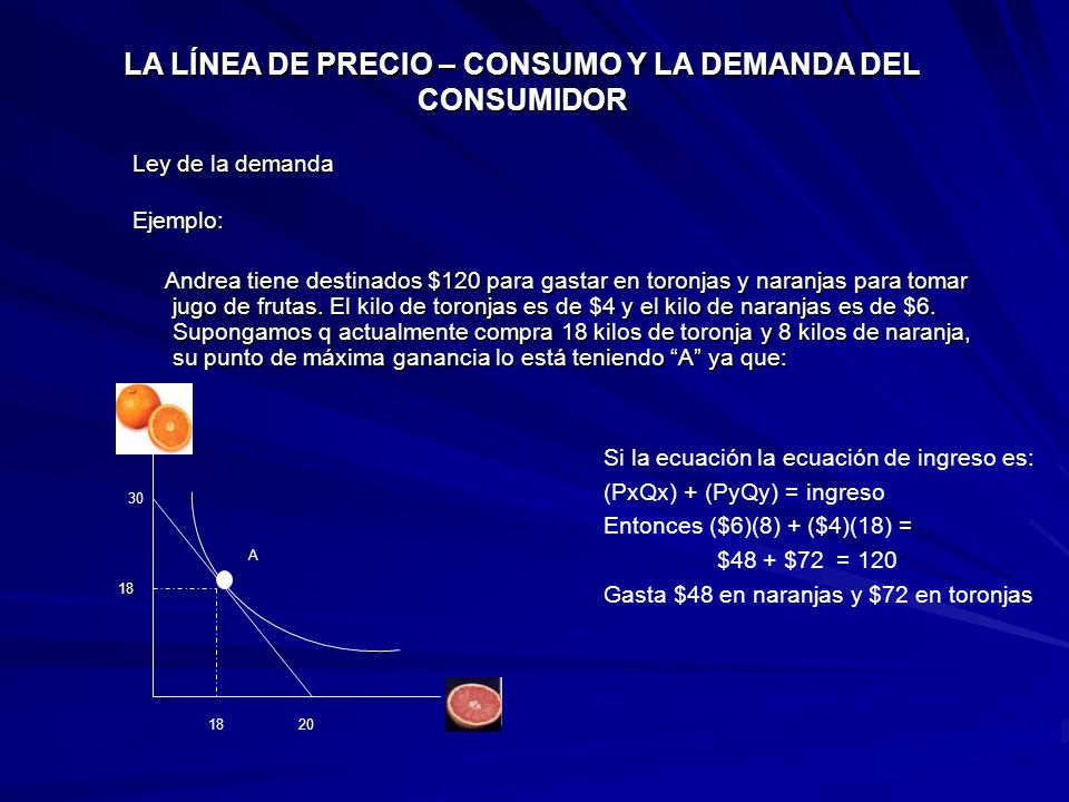 LA LÍNEA DE PRECIO – CONSUMO Y LA DEMANDA DEL CONSUMIDOR