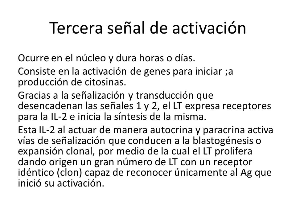 Tercera señal de activación