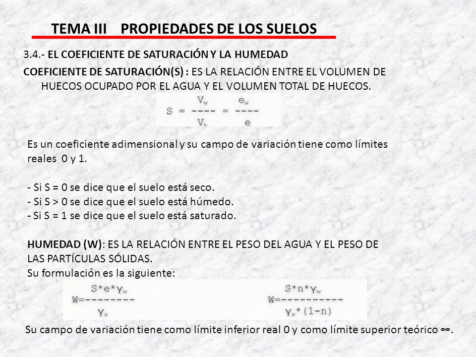 TEMA III PROPIEDADES DE LOS SUELOS