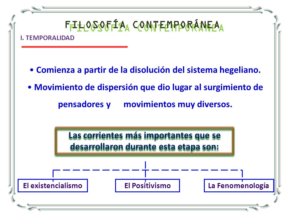 FILOSOFÍA CONTEMPORÁNEA