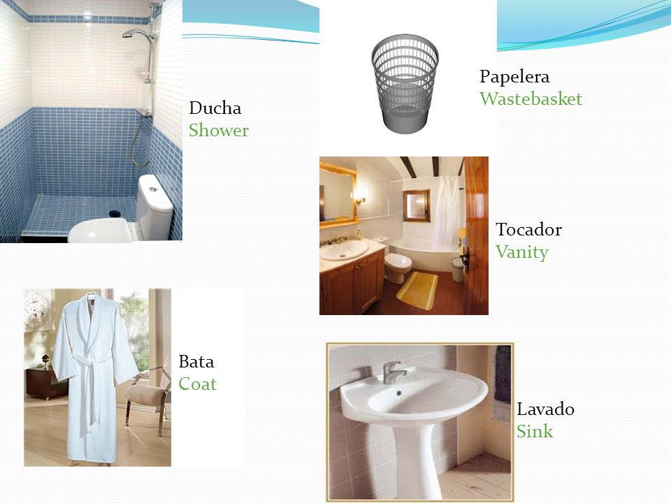 Papelera Wastebasket Ducha Shower Tocador Vanity Bata Coat Lavado Sink