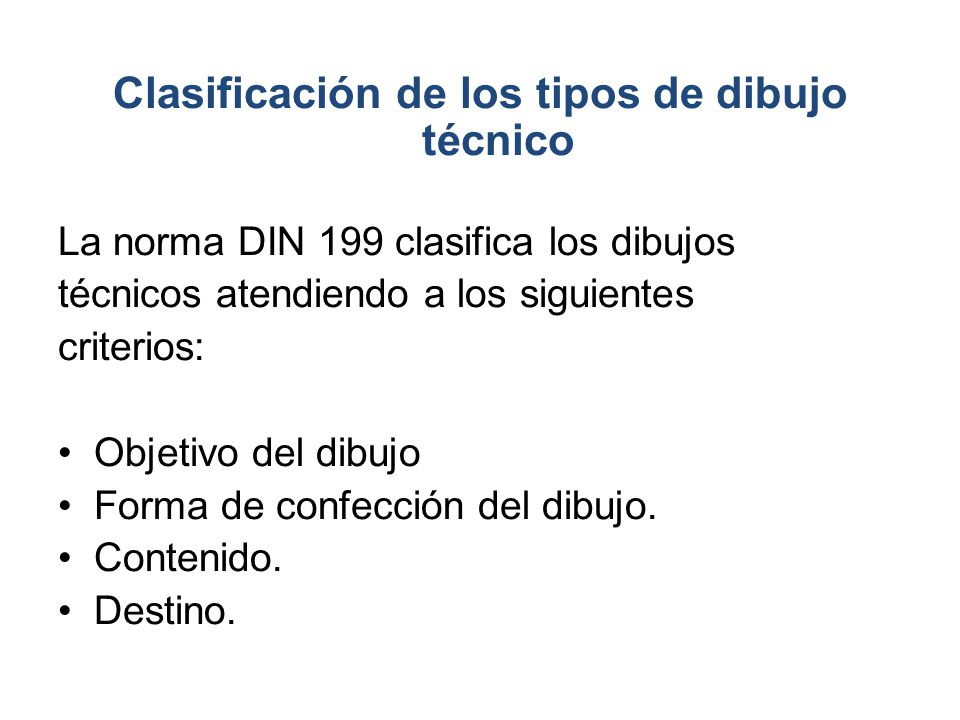 Clasificación de los tipos de dibujo técnico