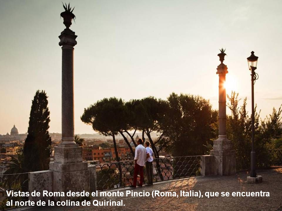 Vistas de Roma desde el monte Pincio (Roma, Italia), que se encuentra