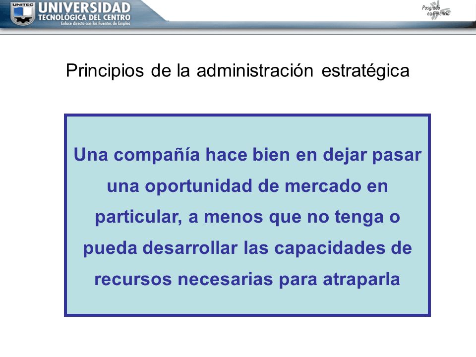 Principios de la administración estratégica