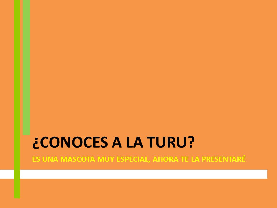 ¿Conoces a la turu Es una mascota muy especial, ahora te la presentaré