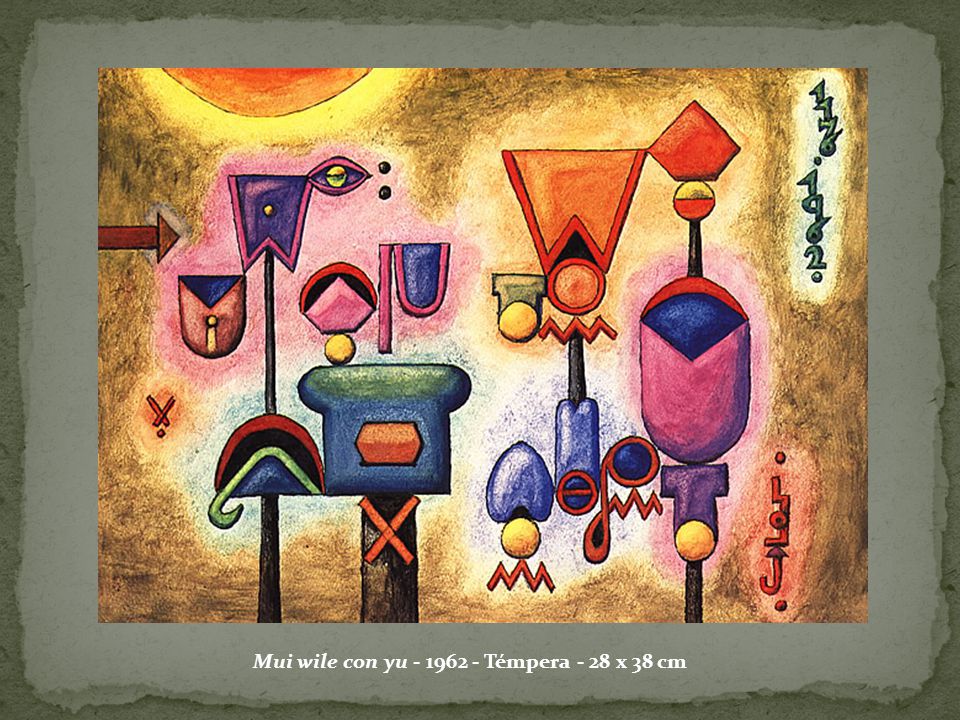 Mui wile con yu Témpera - 28 x 38 cm
