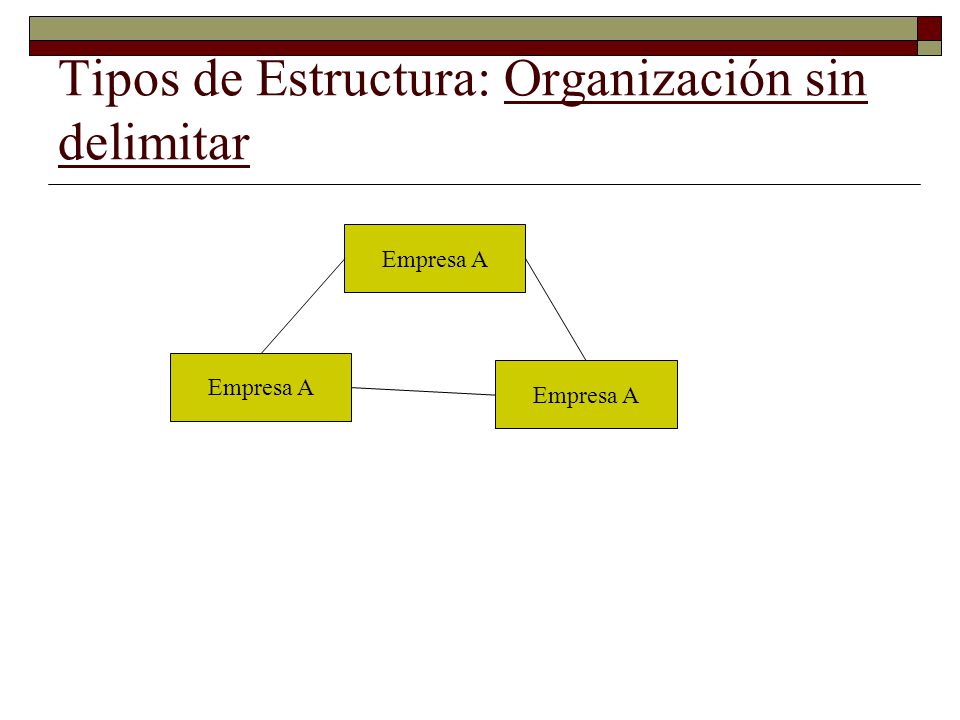Tipos de Estructura: Organización sin delimitar