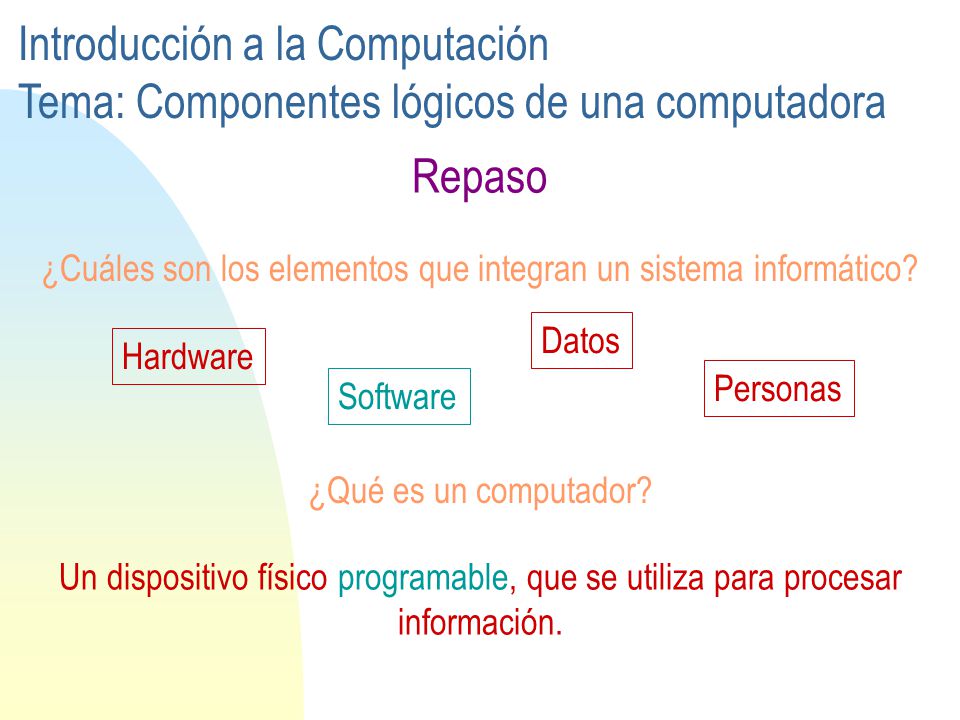 ¿Cuáles son los elementos que integran un sistema informático