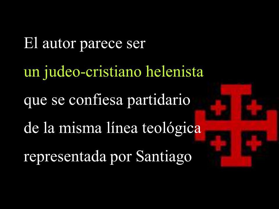 El autor parece ser un judeo-cristiano helenista. que se confiesa partidario. de la misma línea teológica.