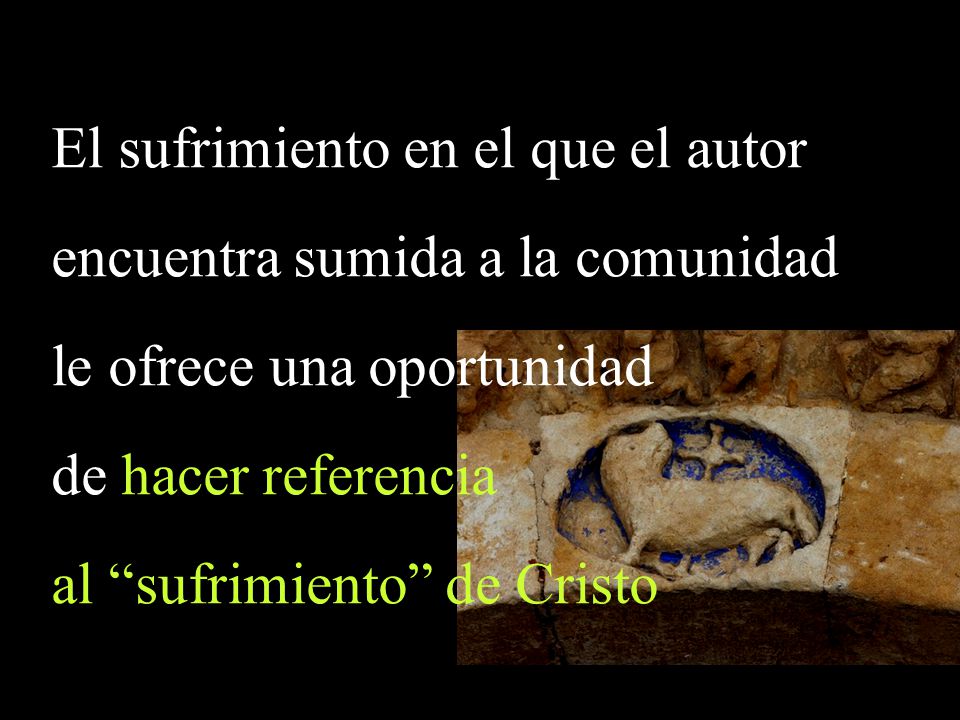El sufrimiento en el que el autor encuentra sumida a la comunidad