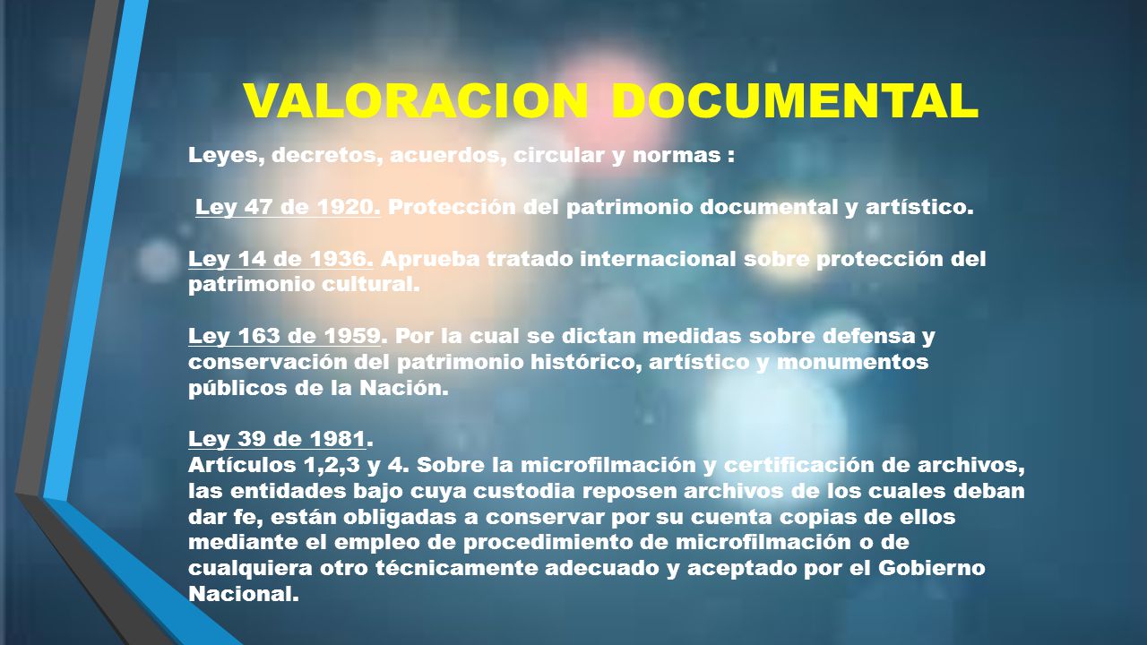 VALORACION DOCUMENTAL