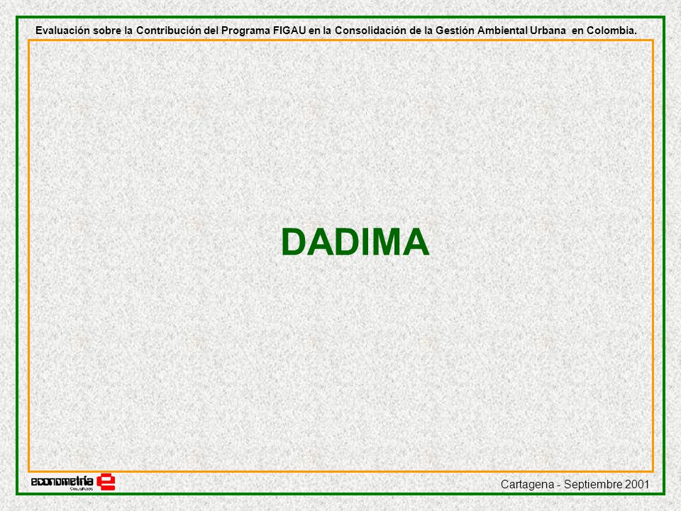 DADIMA Cartagena - Septiembre 2001