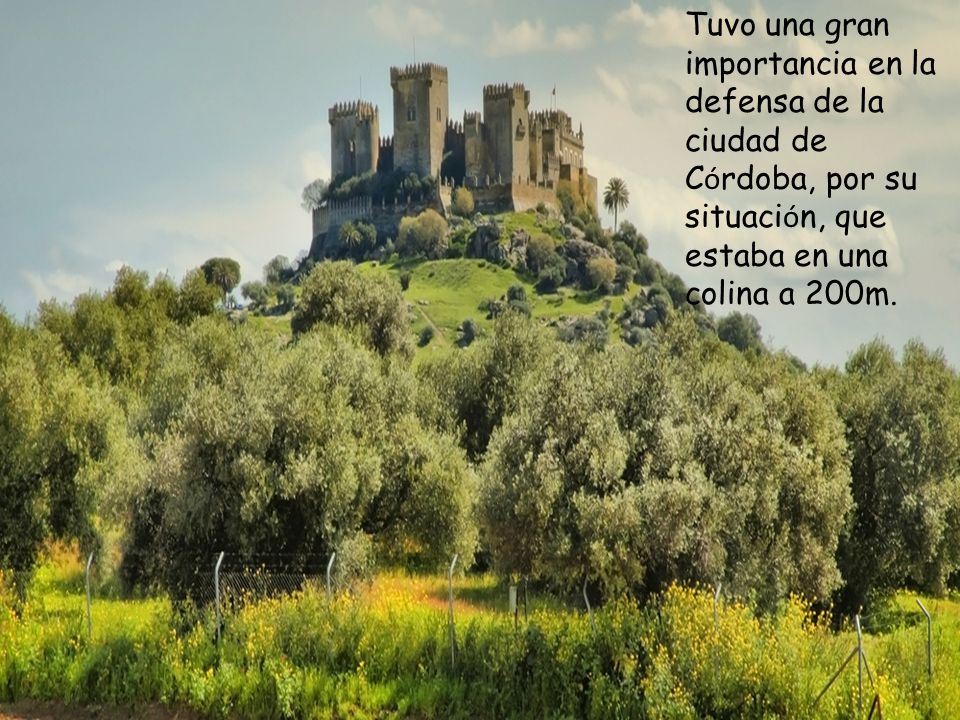 Tuvo una gran importancia en la defensa de la ciudad de Córdoba, por su situación, que estaba en una colina a 200m.