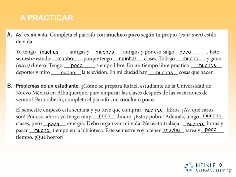 A PRACTICAR muchas muchos poco mucho muchas mucho poco muchos mucho