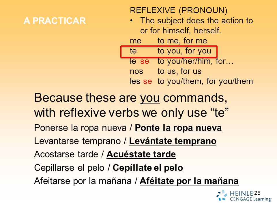 Because these are you commands, with reflexive verbs we only use te