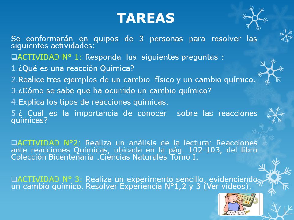 TAREAS Se conformarán en quipos de 3 personas para resolver las siguientes actividades: ACTIVIDAD N° 1: Responda las siguientes preguntas :