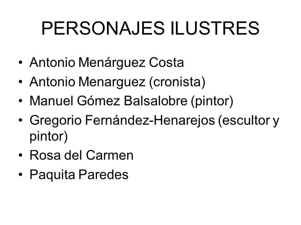 PERSONAJES ILUSTRES Antonio Menárguez Costa