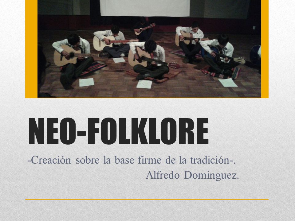 -Creación sobre la base firme de la tradición-. Alfredo Dominguez.