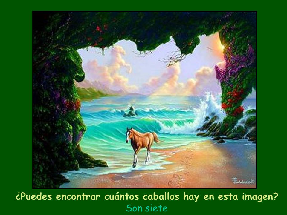 ¿Puedes encontrar cuántos caballos hay en esta imagen Son siete
