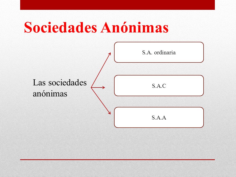 Sociedades Anónimas S.A. ordinaria Las sociedades anónimas S.A.C S.A.A