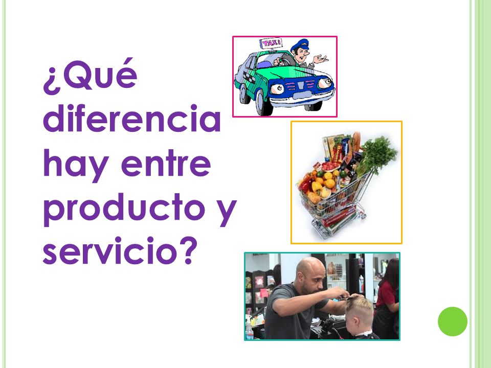 ¿Qué diferencia hay entre producto y servicio