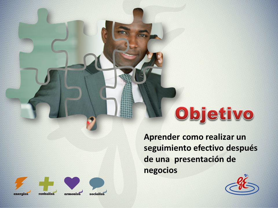 Objetivo Aprender como realizar un seguimiento efectivo después de una presentación de negocios