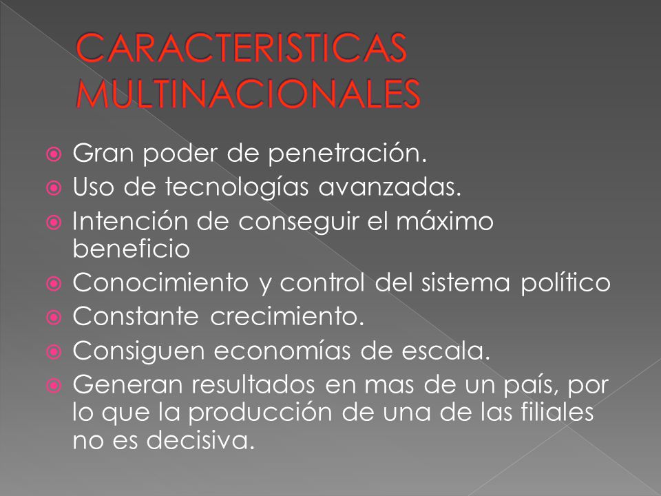 CARACTERISTICAS MULTINACIONALES