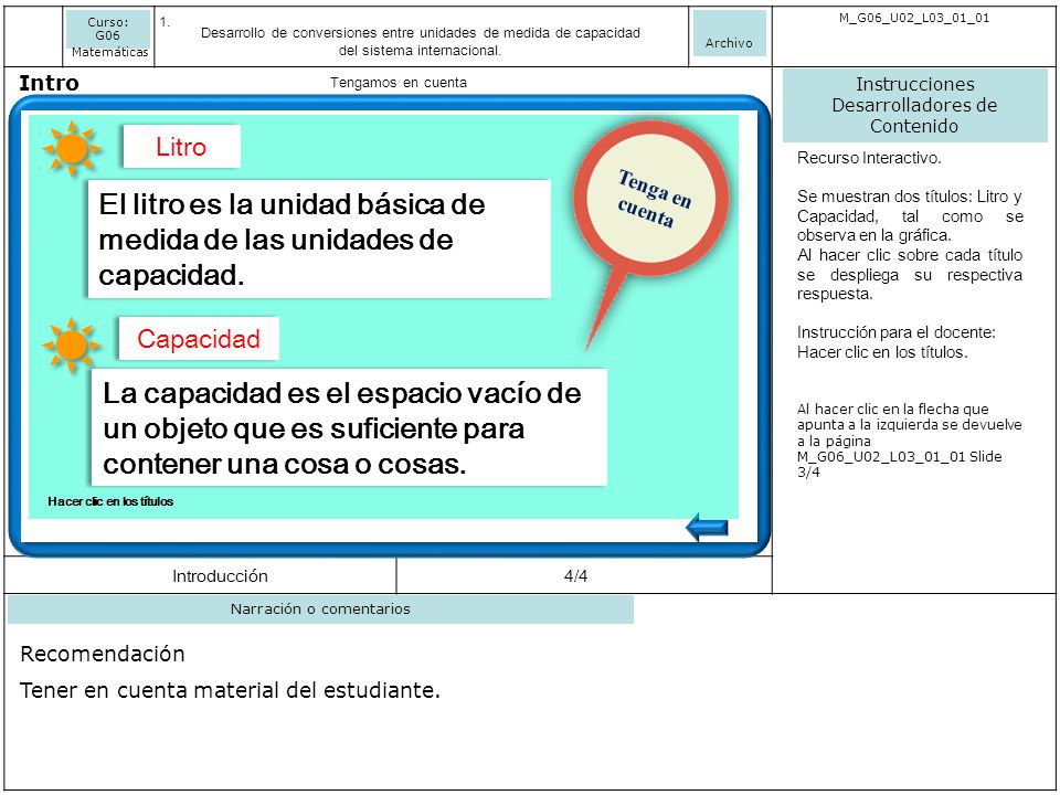 El litro es la unidad básica de medida de las unidades de capacidad.
