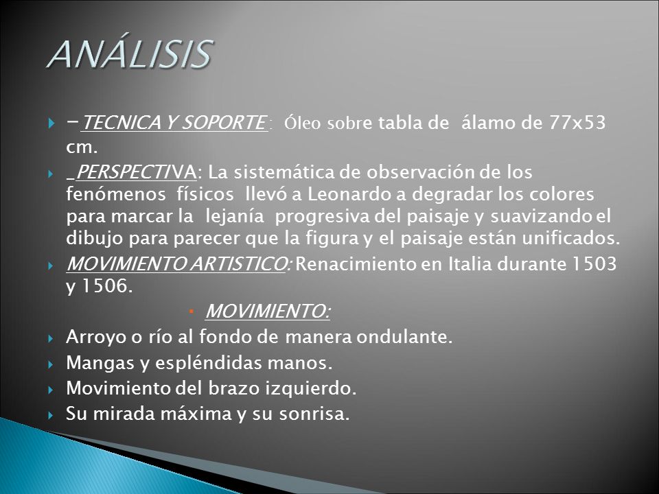 ANÁLISIS -TECNICA Y SOPORTE : Óleo sobre tabla de álamo de 77x53 cm.