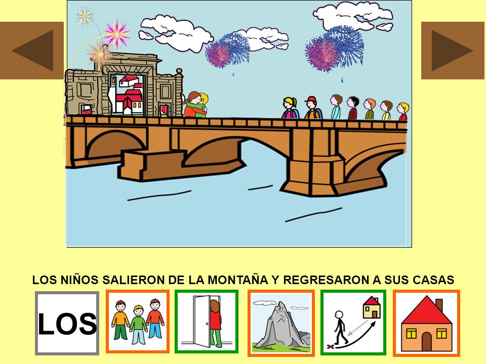 LOS NIÑOS SALIERON DE LA MONTAÑA Y REGRESARON A SUS CASAS