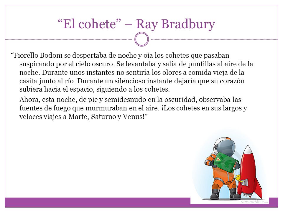 El cohete – Ray Bradbury