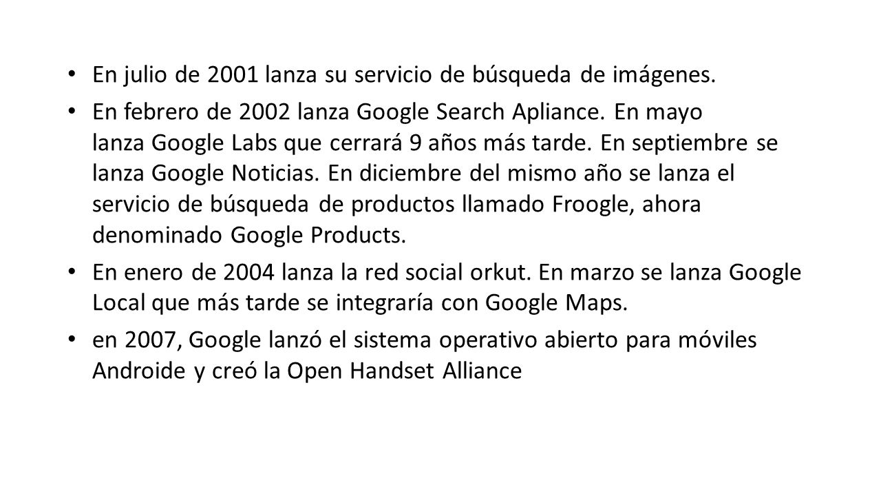 En julio de 2001 lanza su servicio de búsqueda de imágenes.