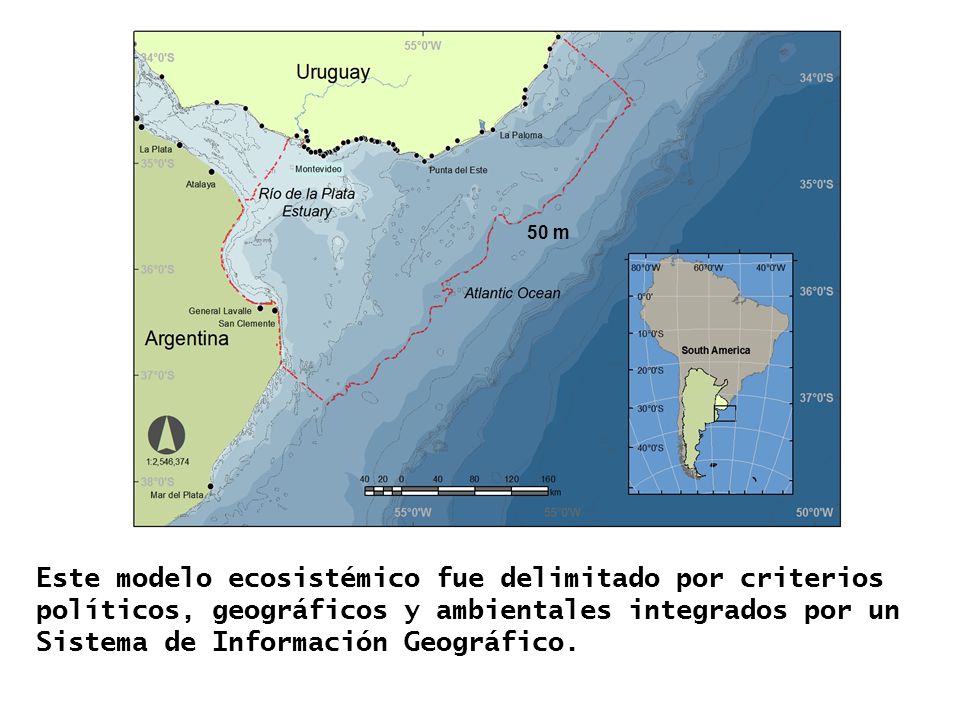 50 m Este modelo ecosistémico fue delimitado por criterios políticos, geográficos y ambientales integrados por un Sistema de Información Geográfico.