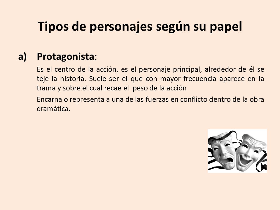 Tipos de personajes según su papel