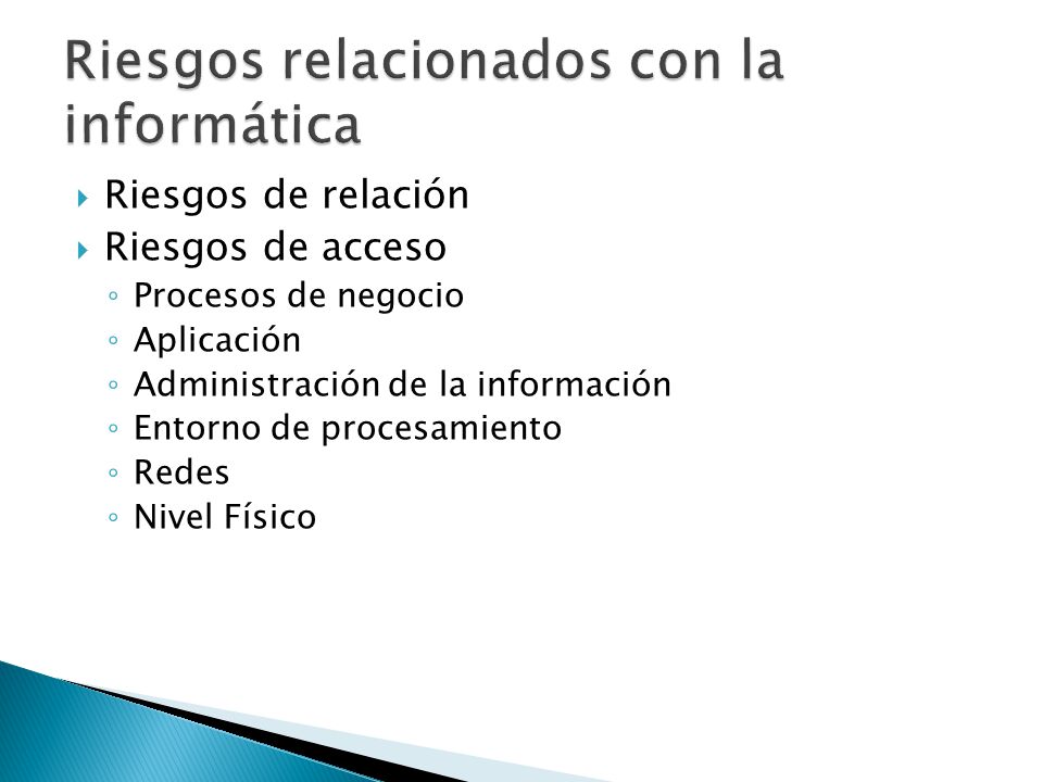 Riesgos relacionados con la informática