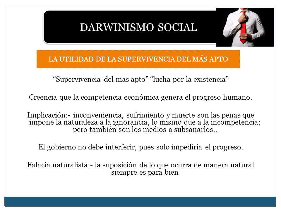 DARWINISMO SOCIAL LA UTILIDAD DE LA SUPERVIVENCIA DEL MÁS APTO. Supervivencia del mas apto lucha por la existencia