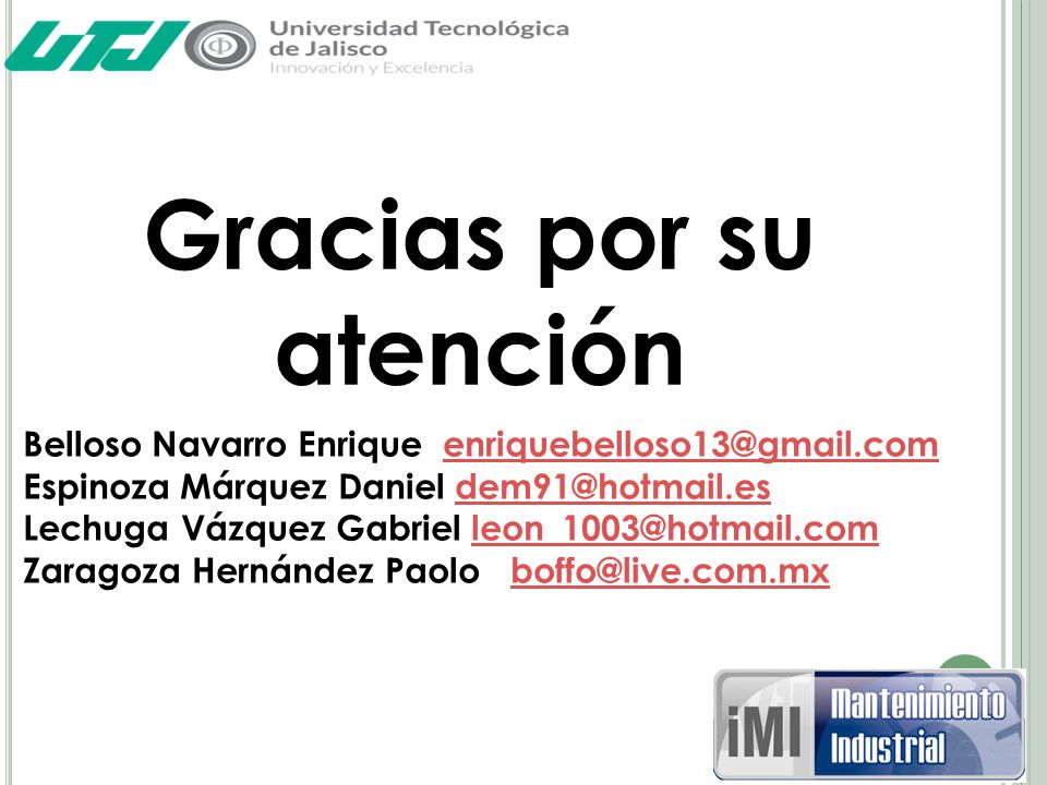 Gracias por su atención