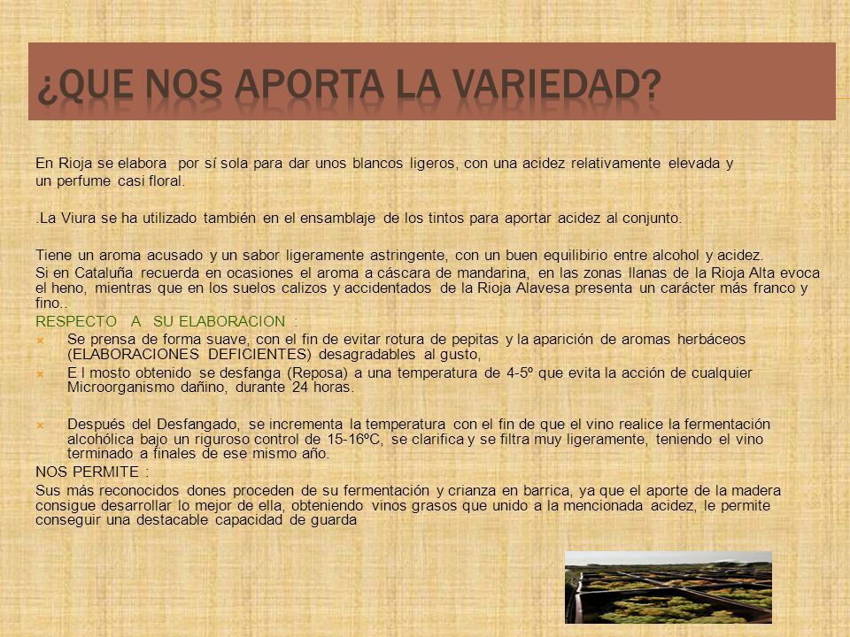 ¿Que nos aporta la variedad
