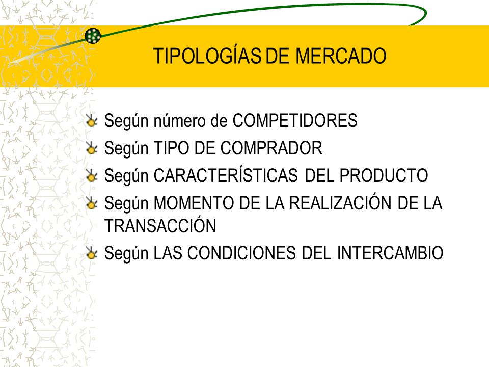 TIPOLOGÍAS DE MERCADO Según número de COMPETIDORES